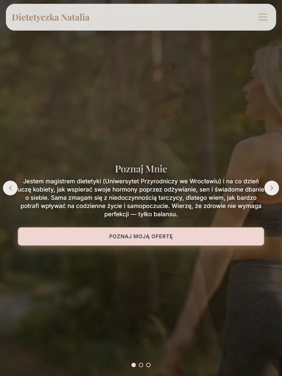 Wizytówka dietetyk na tablecie - widok 1