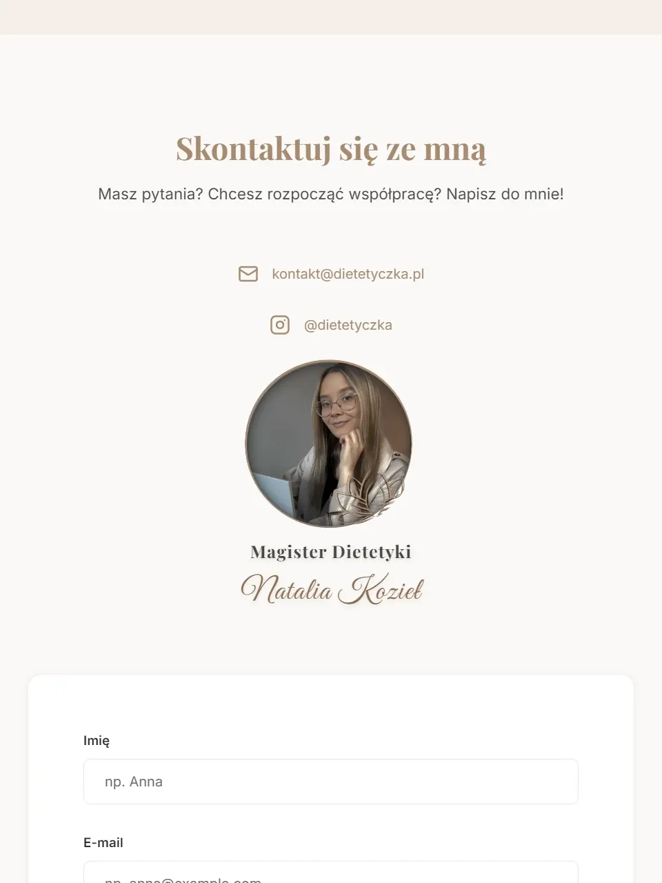 Wizytówka dietetyk na tablecie - widok 6