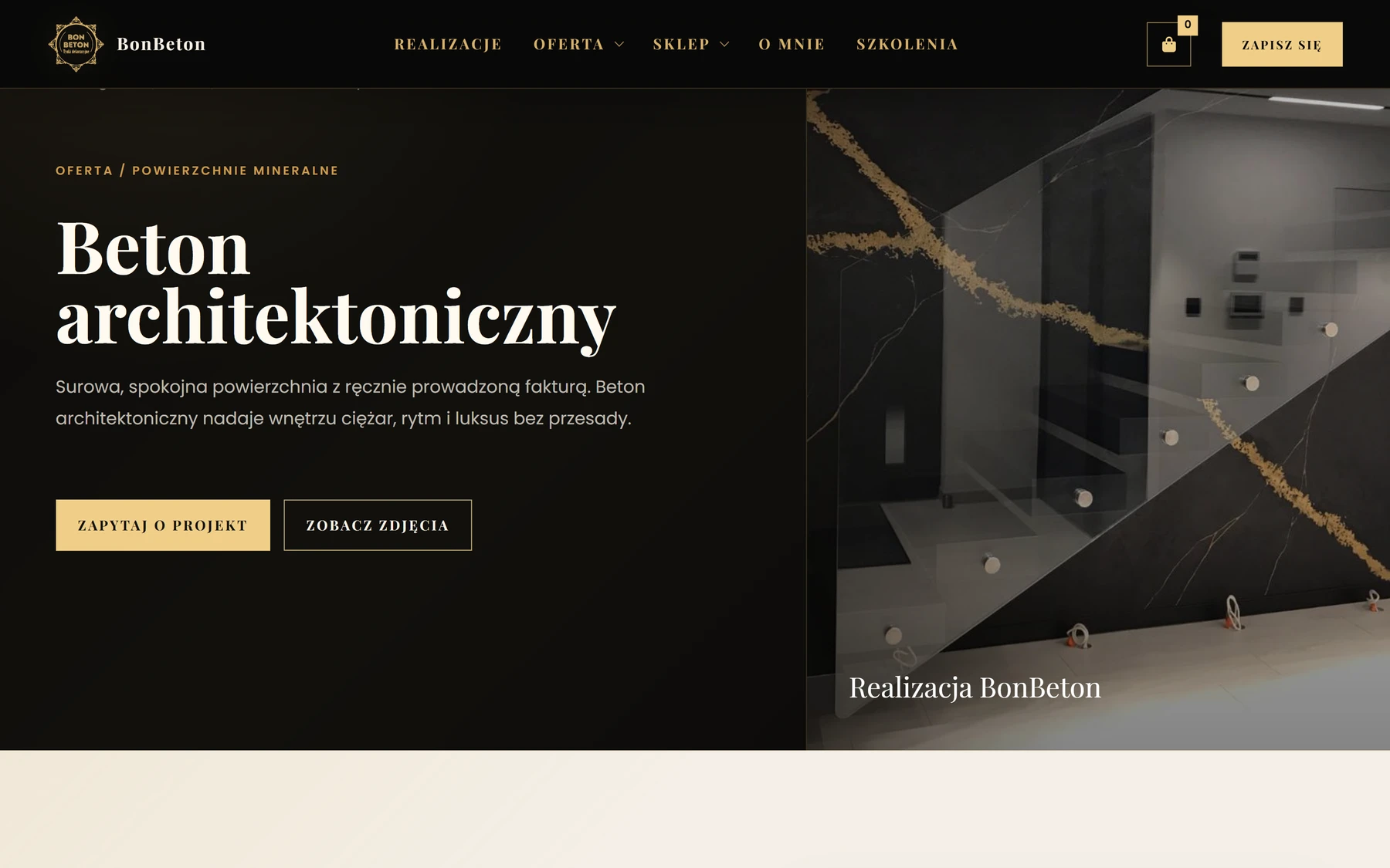 BonBeton — oferta beton architektoniczny na desktopie
