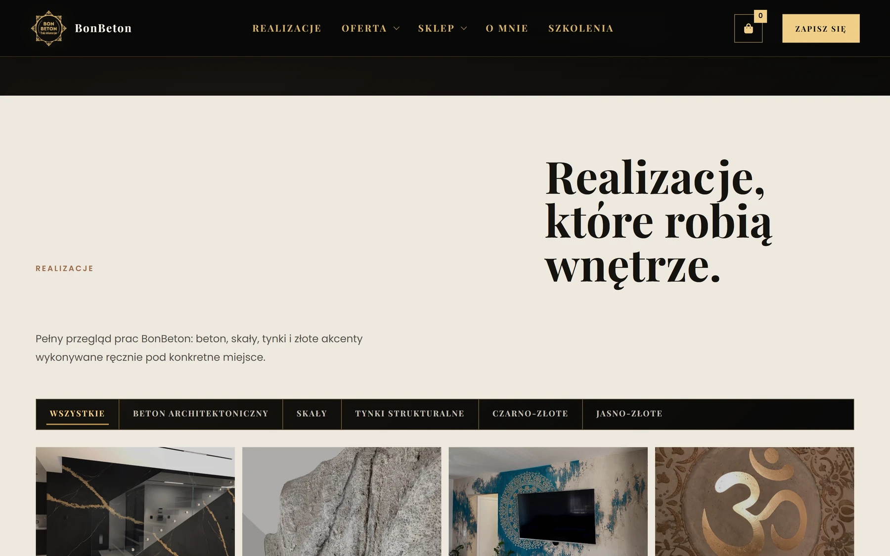 BonBeton — galeria realizacji na desktopie