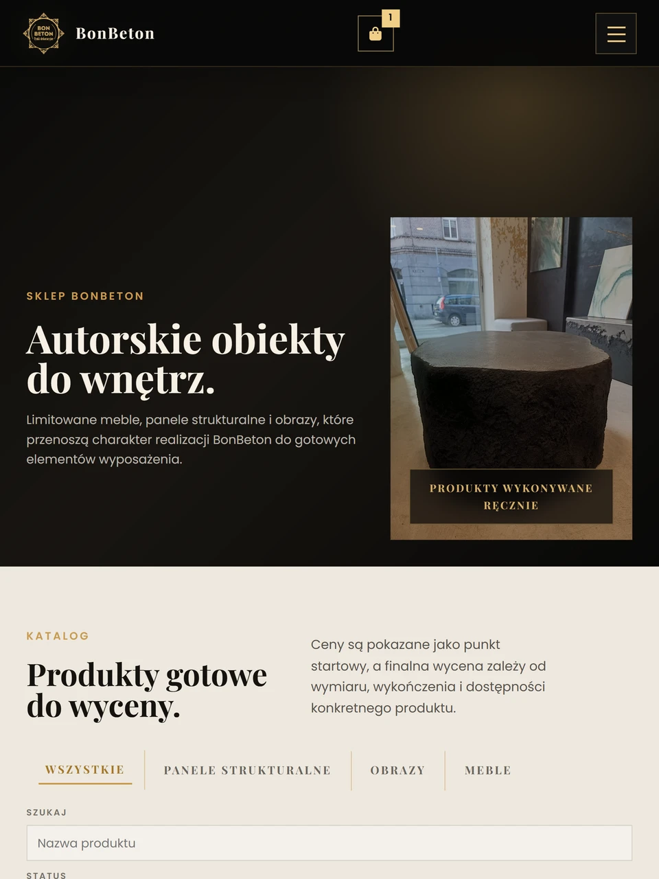BonBeton — sklep na tablecie