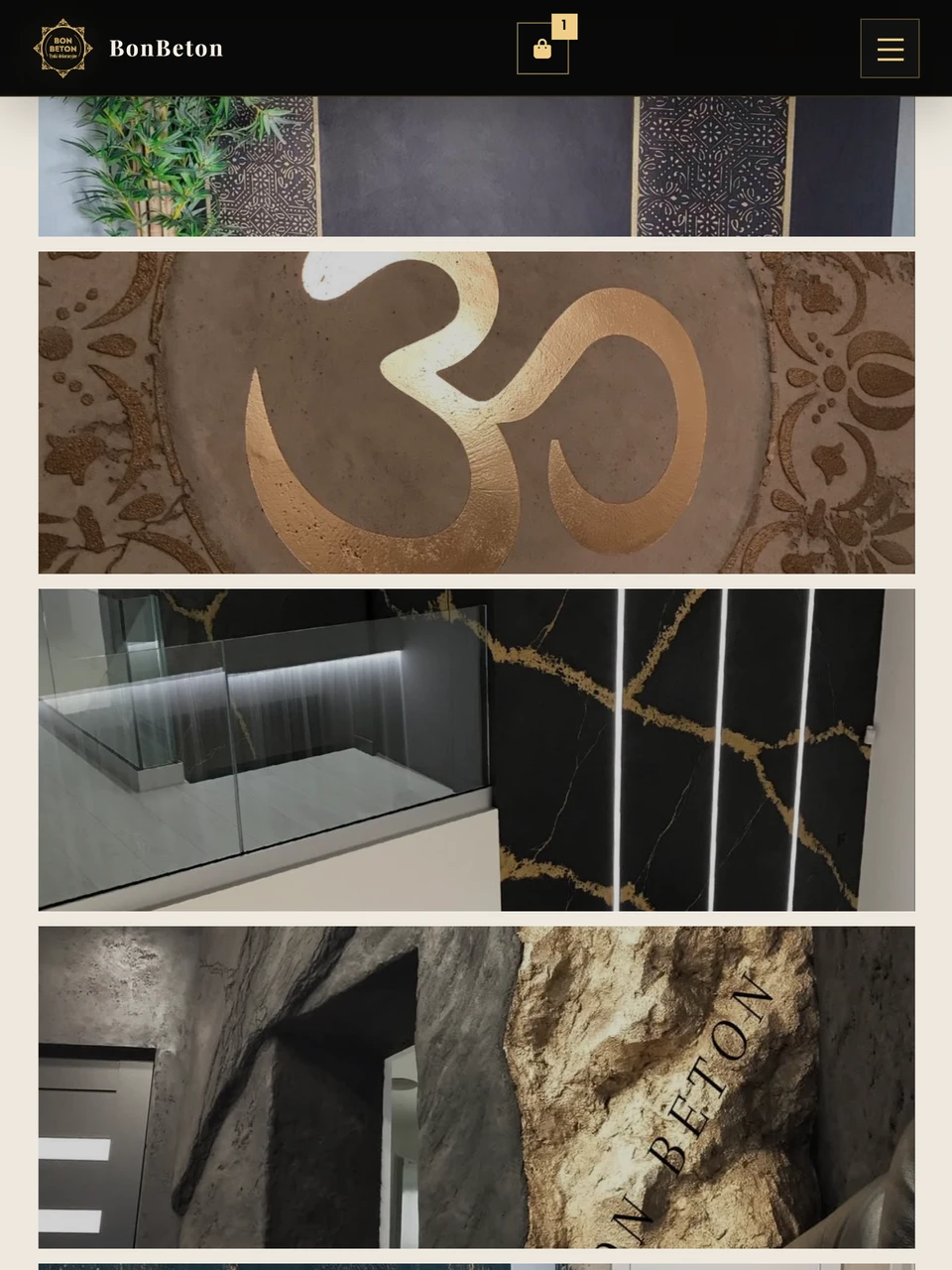 BonBeton — galeria realizacji na tablecie