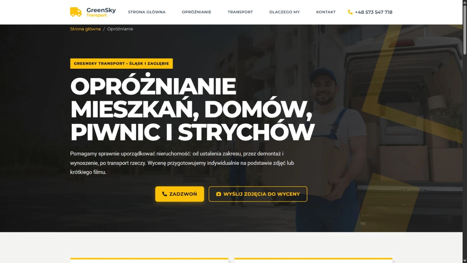 Prezentacja usług GreenSky Transport