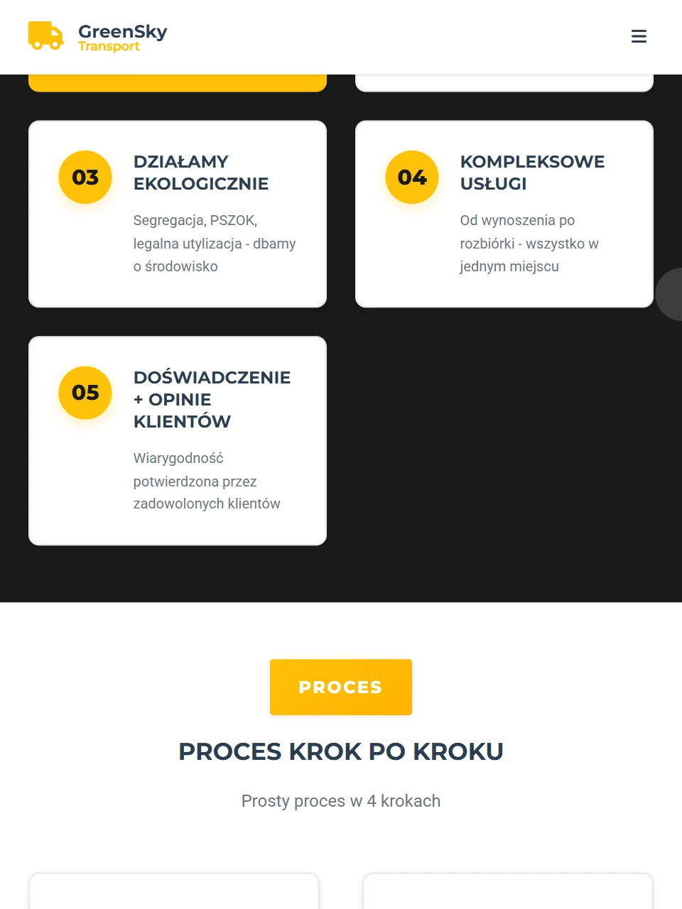 GreenSky Transport — obszar działania na tablecie