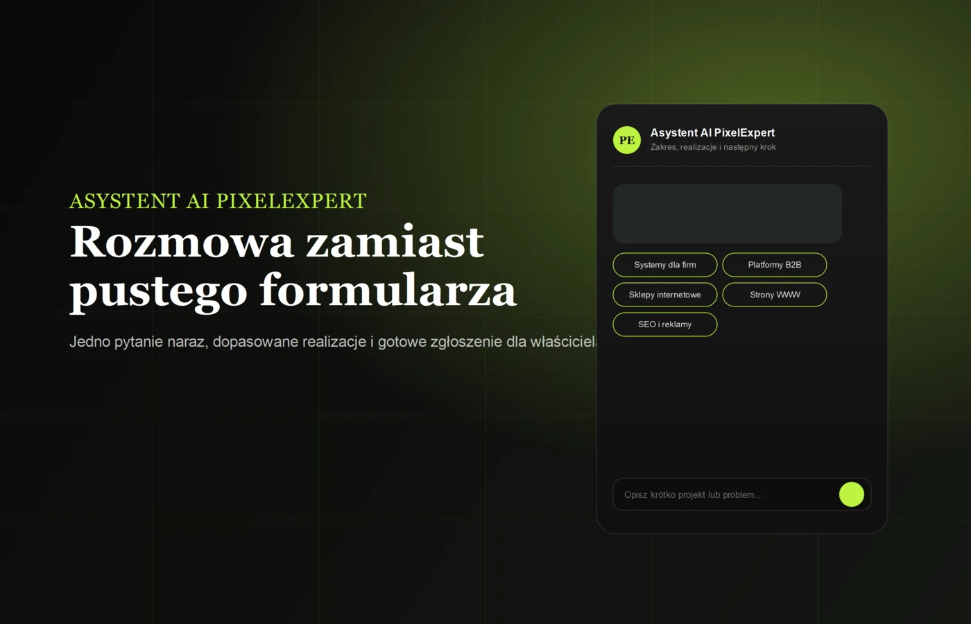 Asystent AI PixelExpert — realizacja PixelExpert