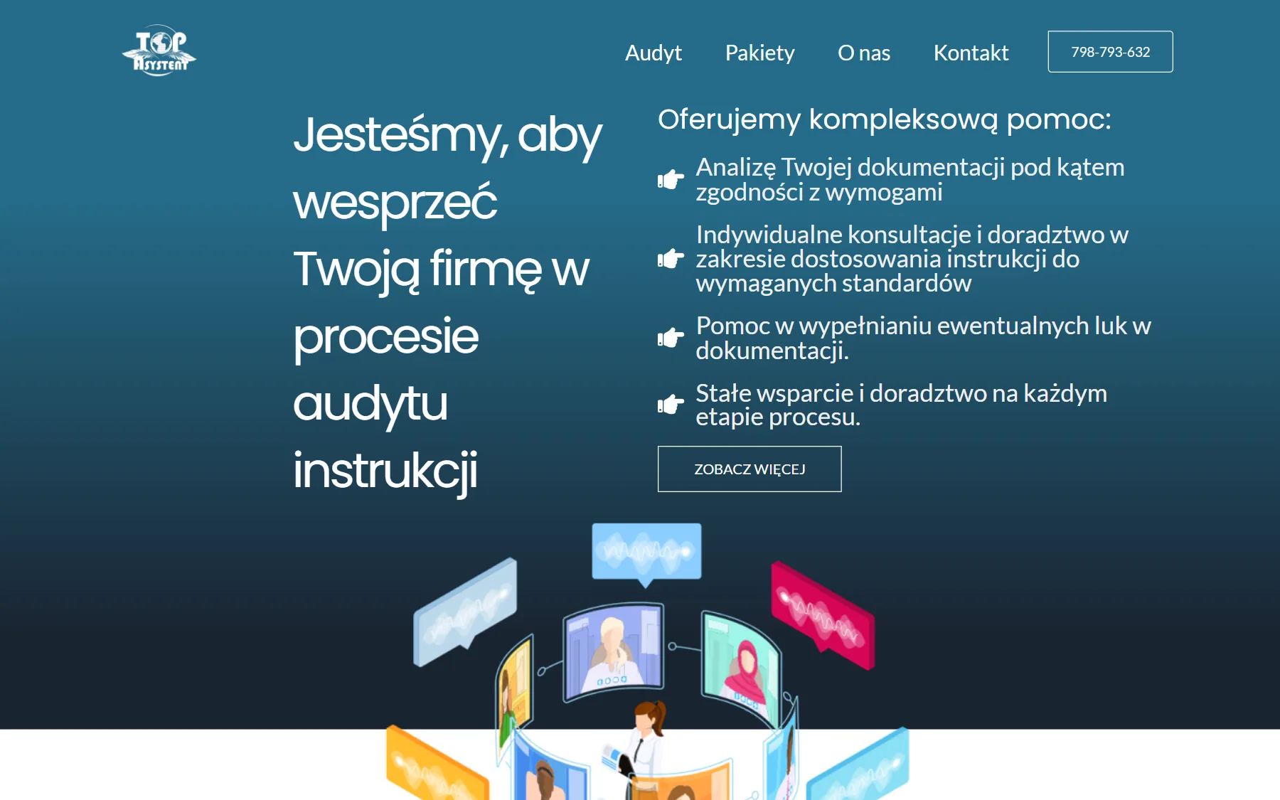 Top Asystent Audyt — strona główna na desktopie