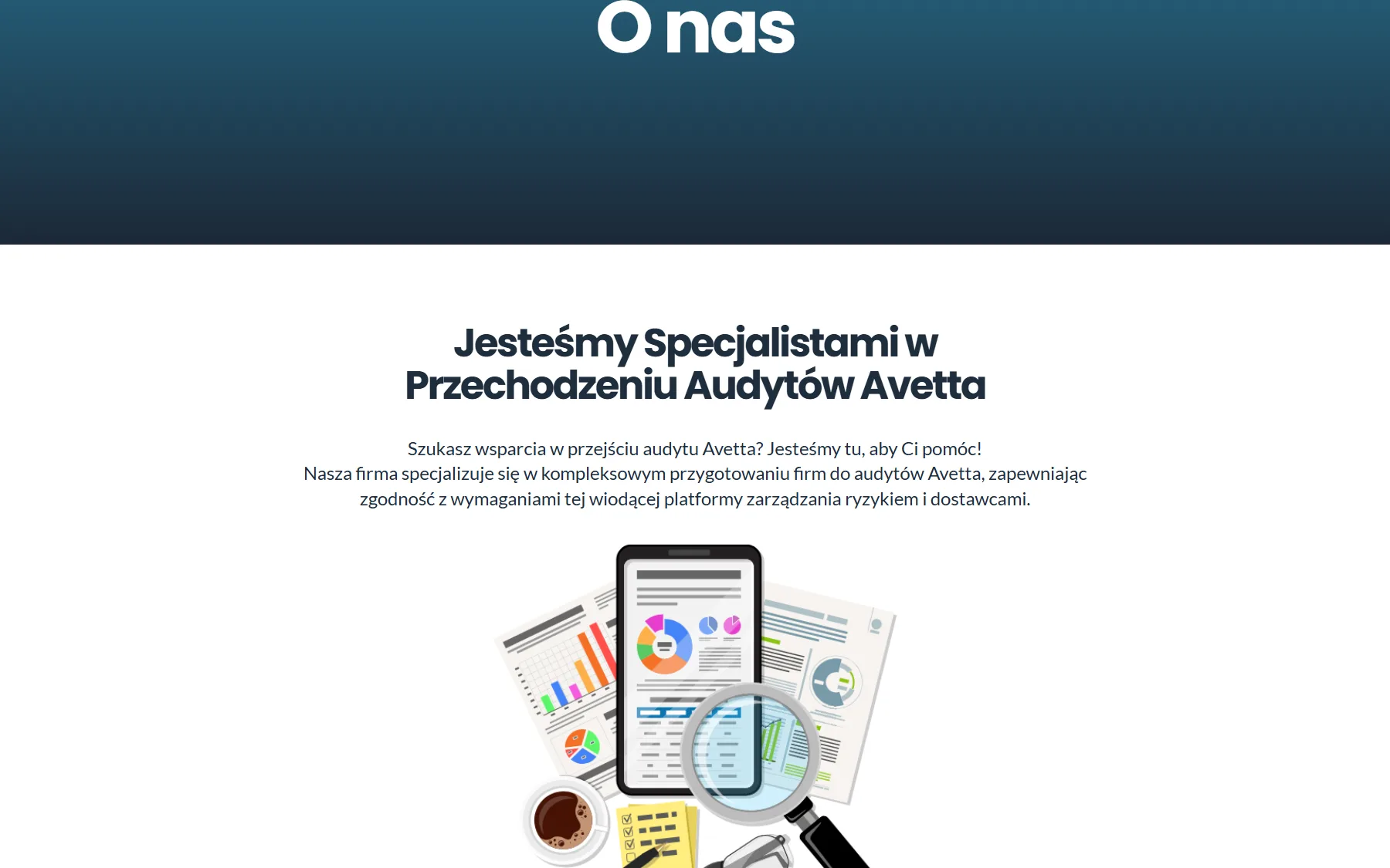Top Asystent Audyt — strona o nas na desktopie
