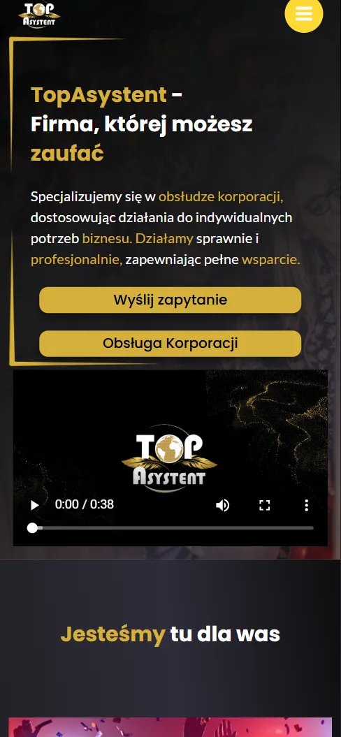 Top Asystent — strona główna na telefonie