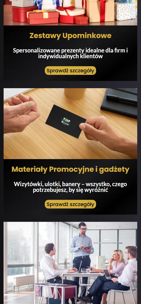 Top Asystent — sekcja ofertowa na telefonie
