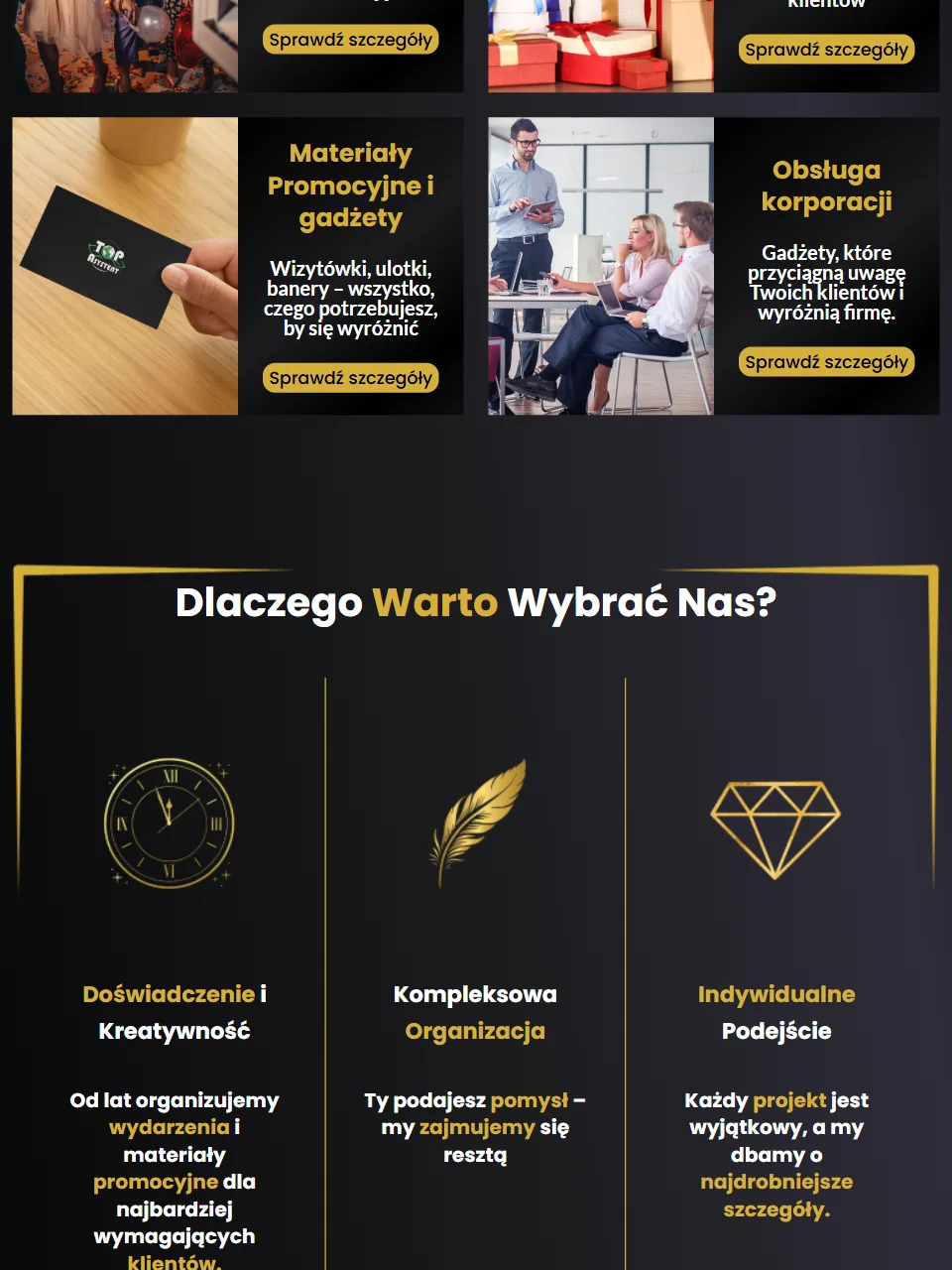 Top Asystent — sekcja ofertowa na tablecie