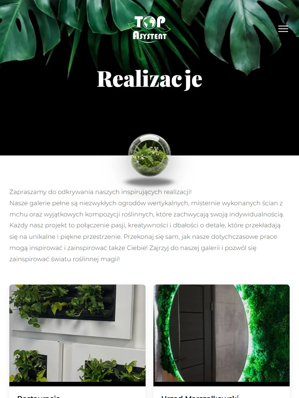 Top Asystent Zieleń — realizacje na tablecie