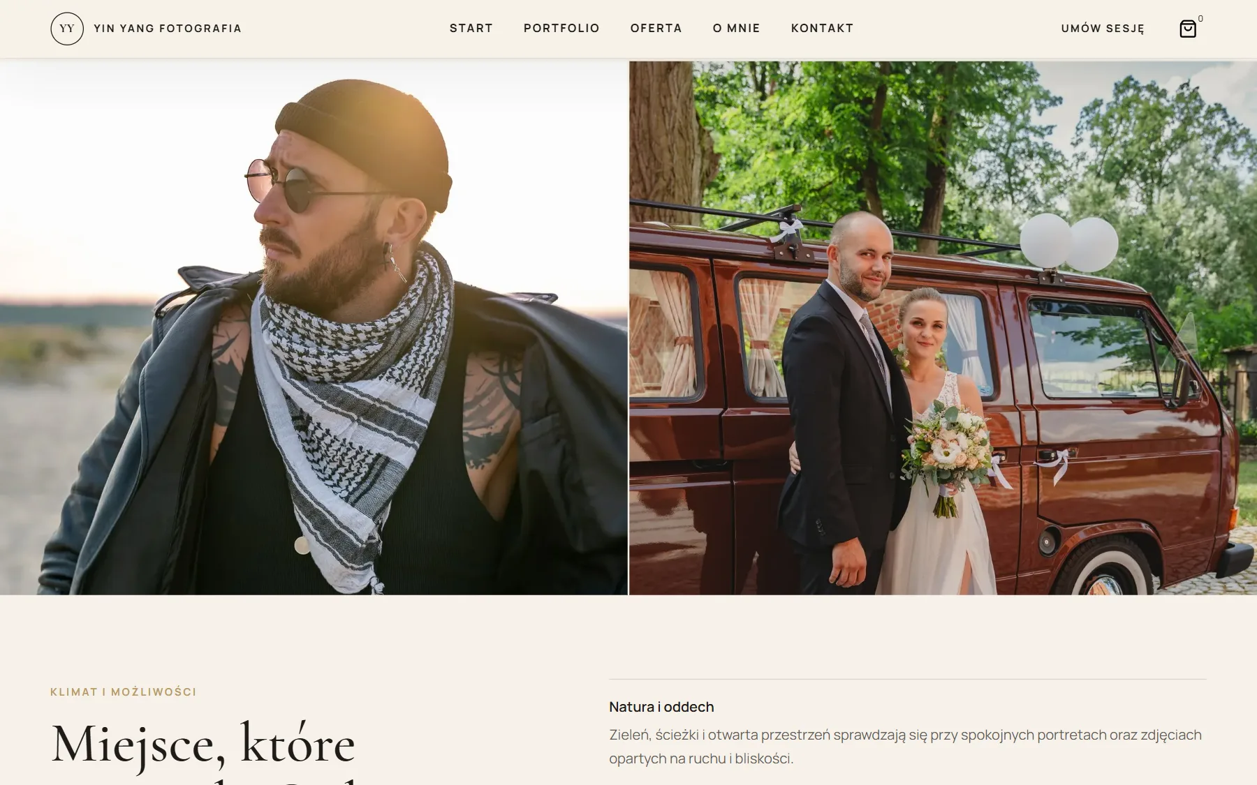 Yin Yang Fotografia — sesje plenerowe na desktopie
