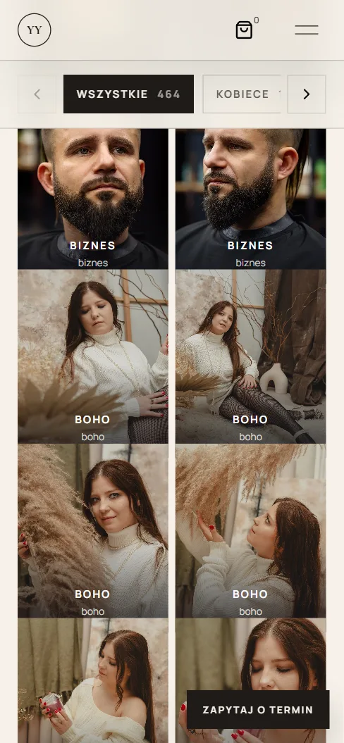 Yin Yang Fotografia — pełna galeria portfolio na telefonie