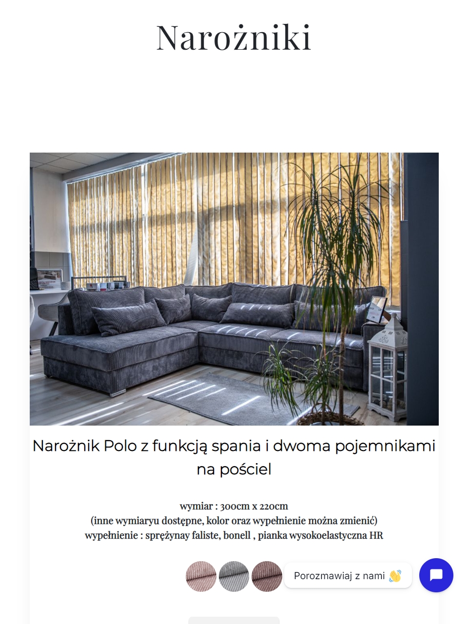 Strona salonu meblowego na tablecie - widok 4