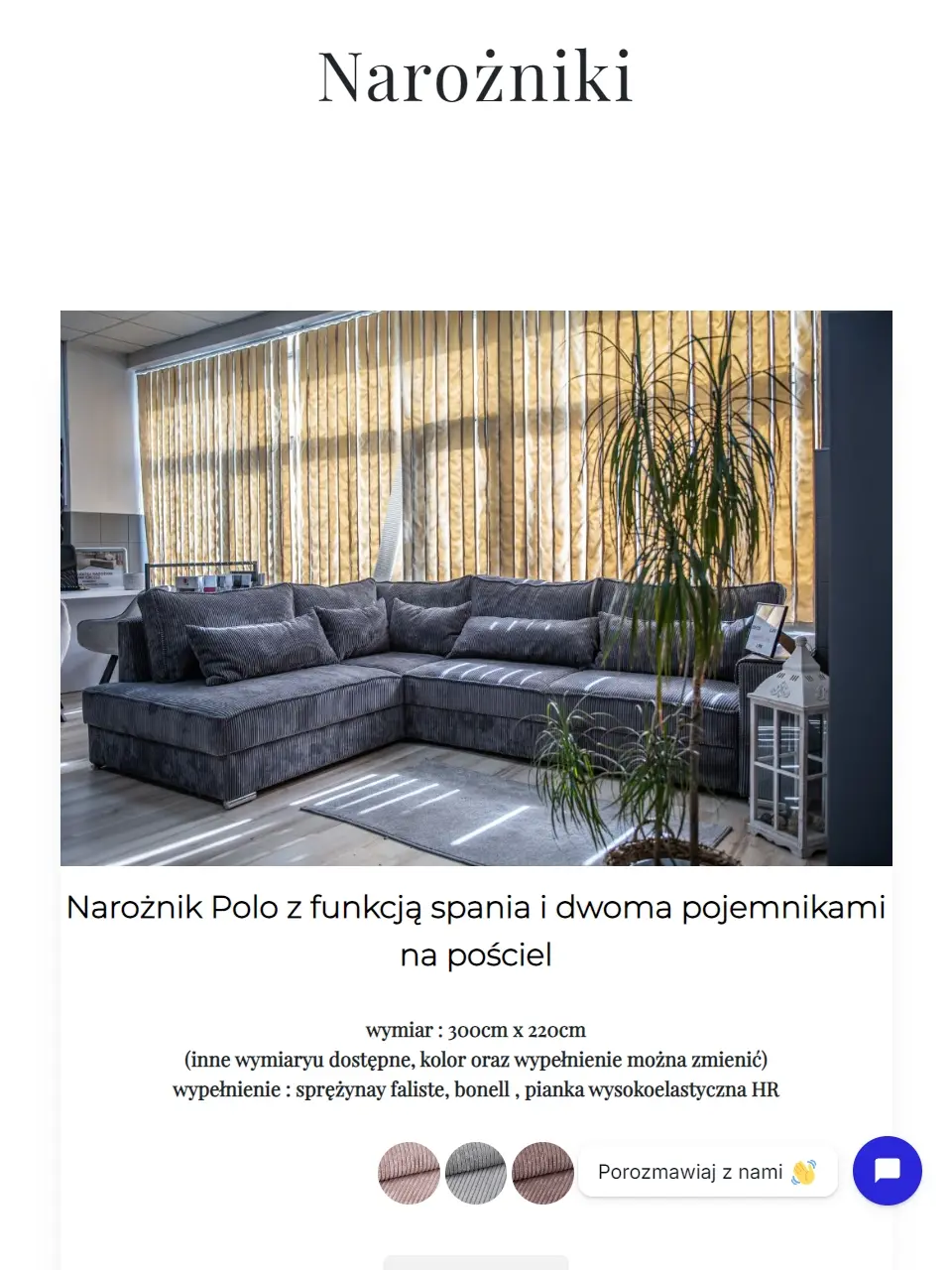 Strona salonu meblowego na tablecie - widok 4