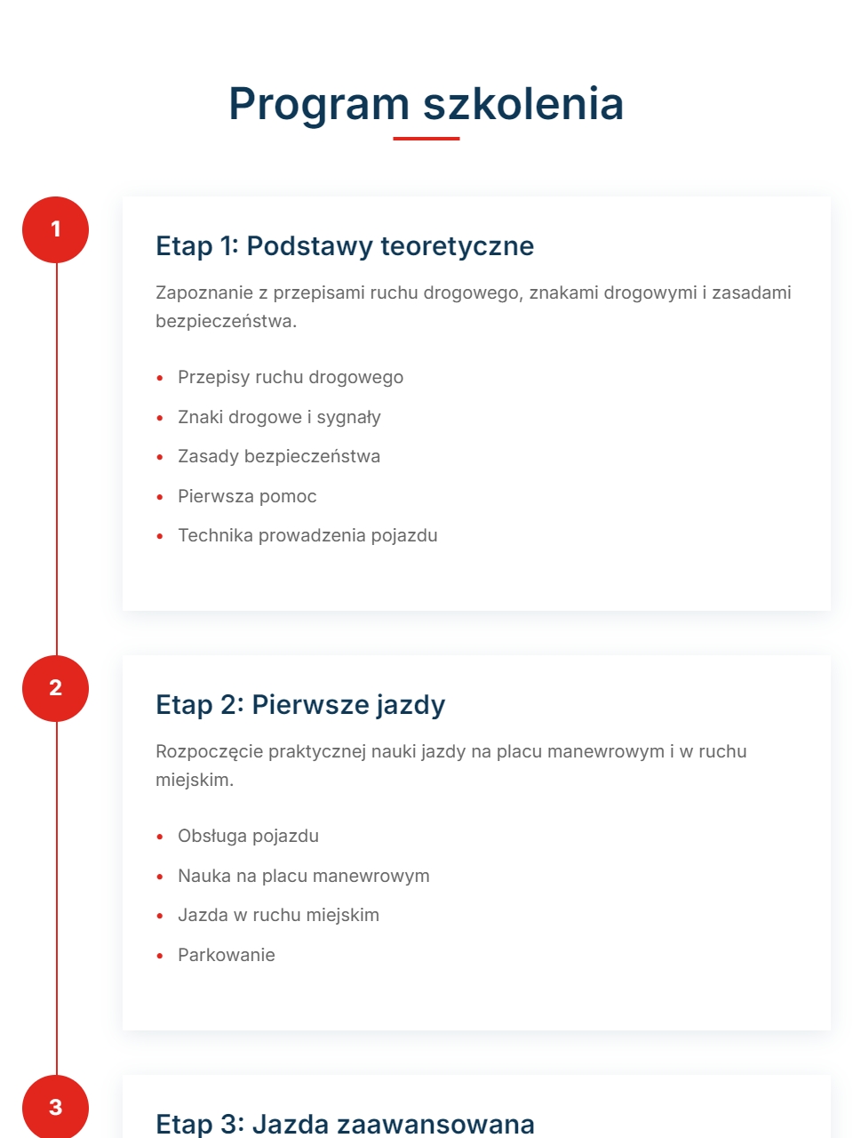 Strona szkoły jazdy na tablecie - widok 5