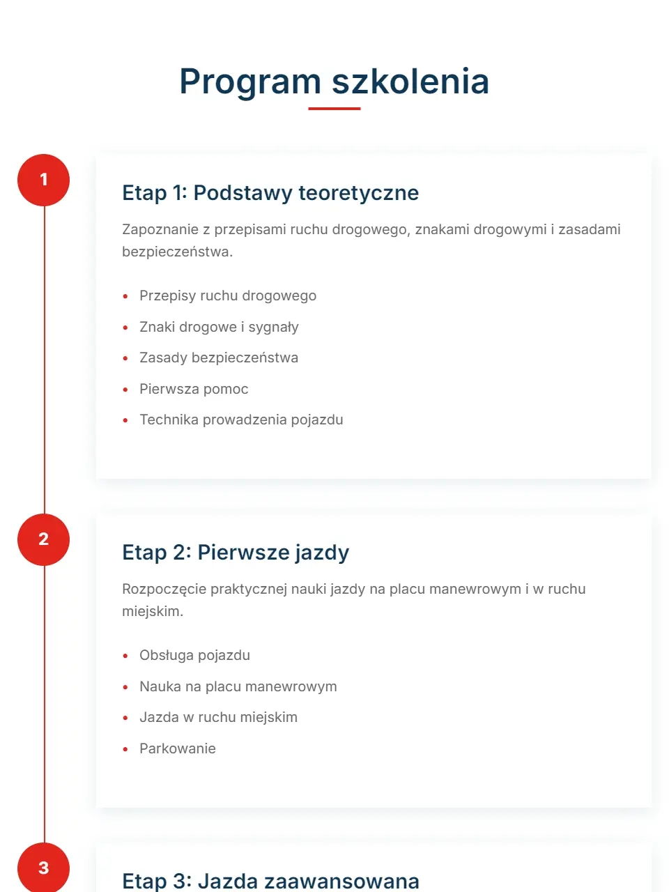 Strona szkoły jazdy na tablecie - widok 5
