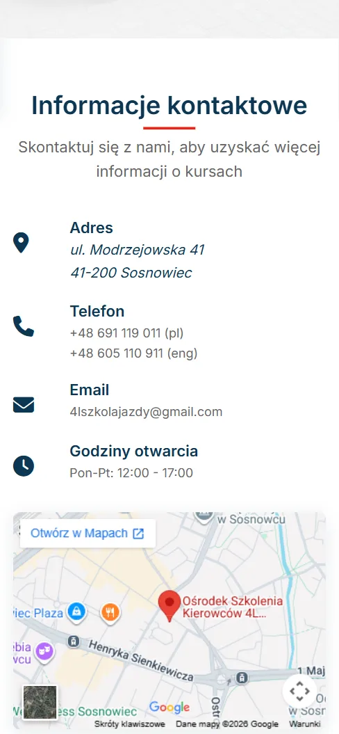 OSK4L — kontakt na telefonie