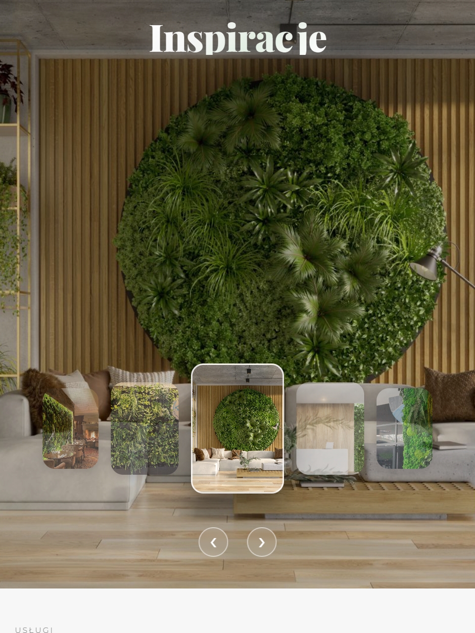 Ogrody wertykalne na tablecie - widok 3